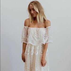 Baltic Born Off Shoulder Maxi Dress White